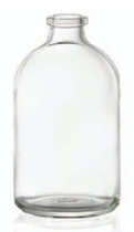 Picture of 50 ml injection vial, clear, type 2 moulded glass