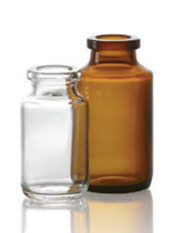 Picture of 25 ml injection vial, amber, type 1 moulded glass
