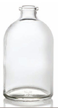 Picture of 200 ml injection vial, clear, type 3 moulded glass